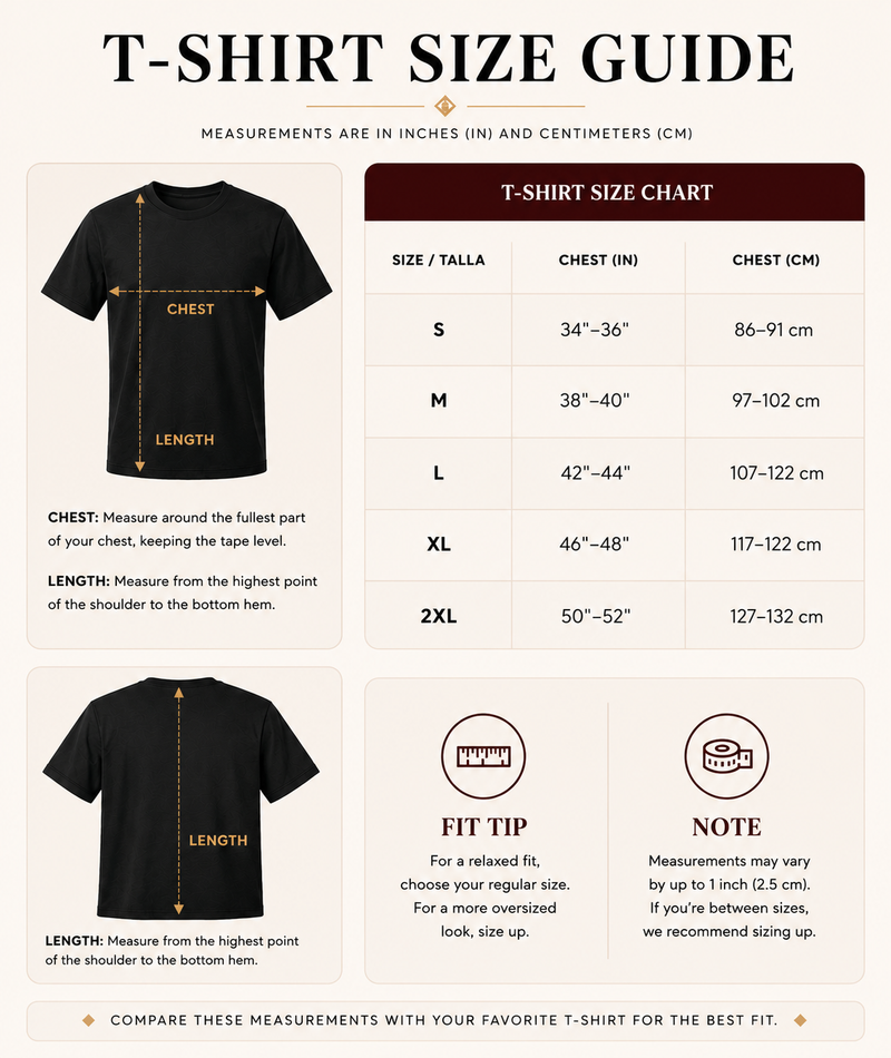 Size Guide for Imose-T Shirt
