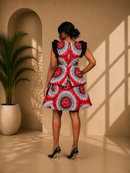 ELEGANT RUFFLE CAP SLEEVE DRESS