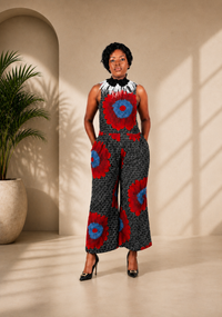 WIDE LEG JUMPSUIT FLOWER POWER