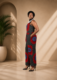 WIDE LEG JUMPSUIT FLOWER POWER